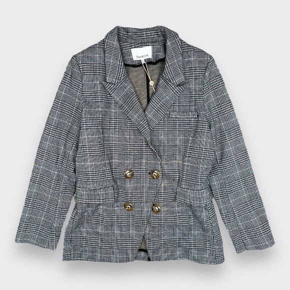 NWT Heartloom Women's Edie Plaid Houndstooth Blazer Coat Jacket Size Medium - Picture 2 of 12